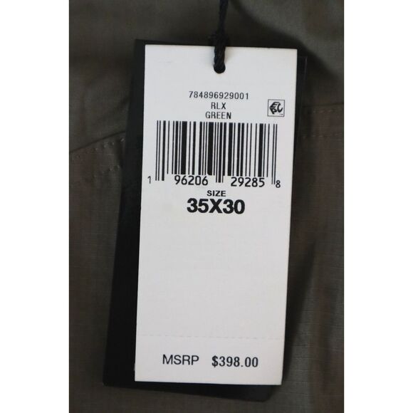 RLX Ralph Lauren 784896929001 Mens Sz 35x30 Olive Green Ripstop Cargo Pants - Picture 4 of 13